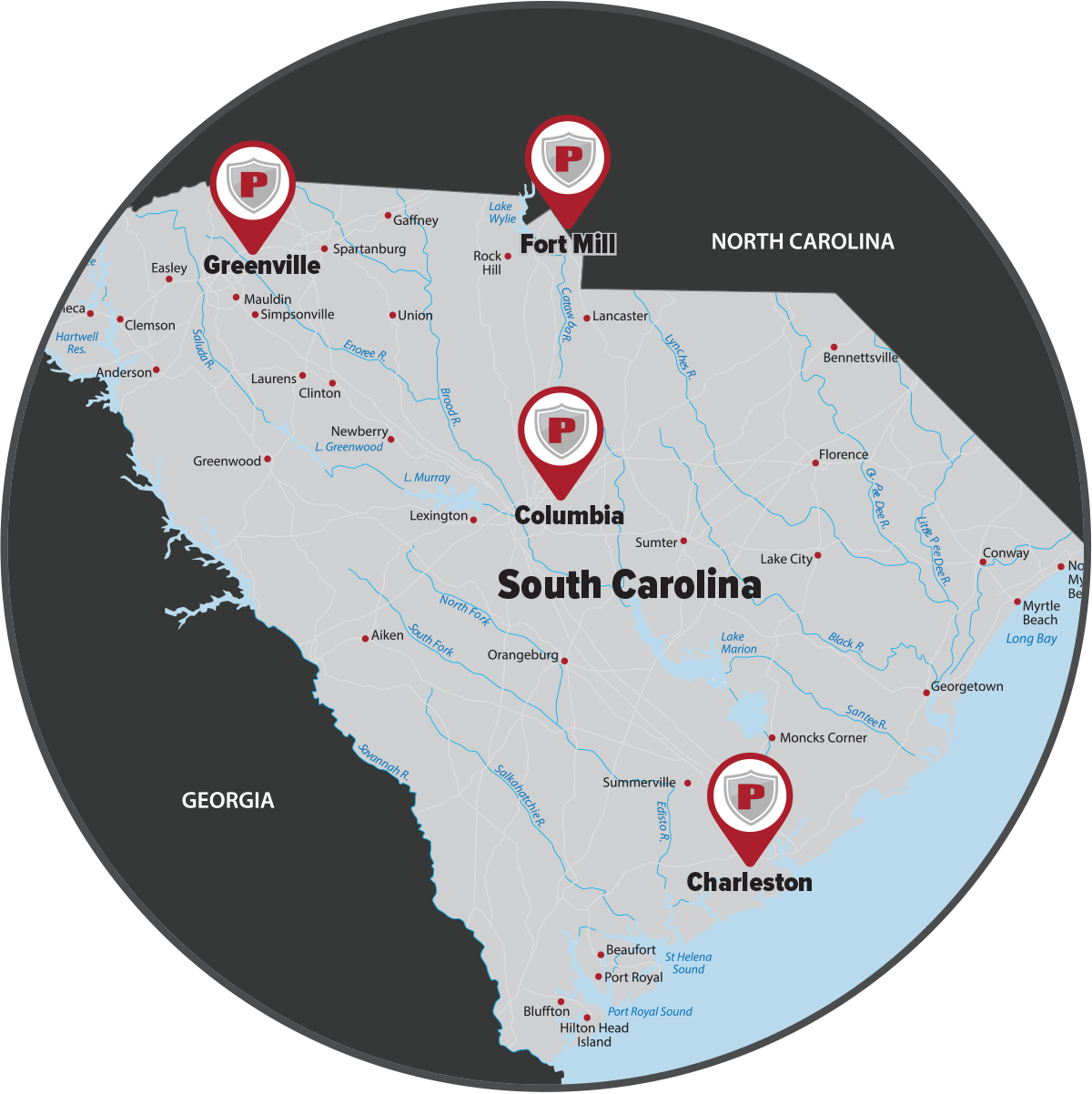 Service area map