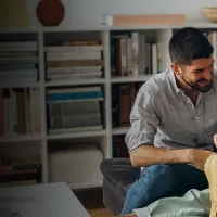 Family laughing in pest free home